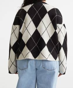 100% coton surdimensionné Jacquard pull en tricot côtelé col rond épaules tombantes coupe droite ourlet OEM entretenu prix de la saison d'hiver - Product Image 3