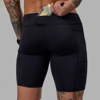 Shorts de compression décontractés pour hommes, conception OEM, non tissés, taille à cordon, respirants, coupe-vent, écologiques, unis, personnalisables