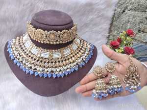 Conjunto de Collar de Novia con Esmalte Mehendi de Primera Calidad con Maang Tikka, Ideal para Bodas, Fiestas, Cualquier Color se Puede Personalizar - Product Image 5