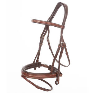 Para Hunter Bridle y Cavesson Bridle en marrón/Havana COB Cuero genuino Brida de caballo Directo del fabricante - Product Image 1
