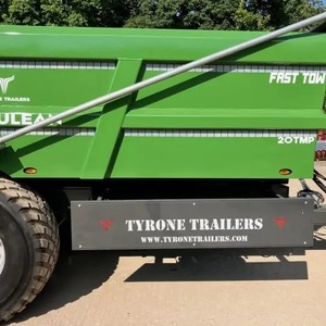 Remorque agricole à benne basculante Tyrone Trailers 20TMP Fast Tow avec côtés hauts grillagés et barre de remorquage - Product Image 1