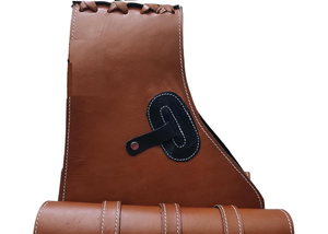 Superventas de alta calidad de cuero genuino Western Trail Tooling Carving Horse Saddle Bag - Product Image 3