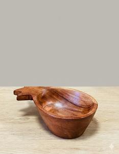 Elegant Wooden Bowl With Glass Lid For Dining Table Decoration <b>Food</b> Presentation With Natural Wood Finish And <b>Warm</b> Aesthetic - Product Image 4