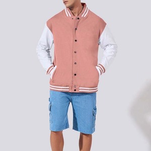 เสื้อแจ็กเก็ตเบสบอลสำหรับผู้ชายเสื้อแจ็กเก็ตสีบล็อกกราฟิกสำหรับนักศึกษาลำลองระบายอากาศกันลมมีขาตั้งปรับแต่งด้านหน้าได้ - Product Image 4