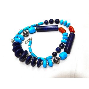 สร้อยคอลูกปัดอัญมณีหลากสีเงินแท้925ชิ้นทำด้วยมือพร้อมควอตซ์ของขวัญสุดเพอร์เฟกต์สำหรับ Her-NL0272-GS - Product Image 5