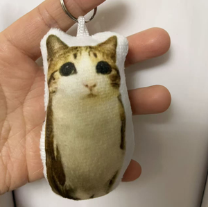 Llavero de Gato de Peluche de Algodón Moderno Personalizable, Colgante de Gato Adorable para Bolsos, Llavero Ligero y Ecológico para Pájaros y Perros - Product Image 5