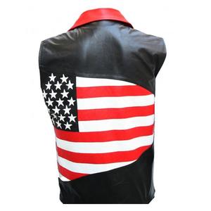 Chaleco de cuero puro Biker Racer ajustado con cremallera elegante con cuello 2025, Chaleco de cuero hecho a mano de piel de oveja genuina desgastada - Product Image 6