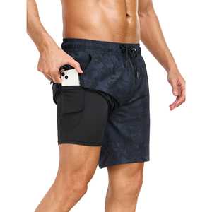 Short d'été pour hommes à séchage rapide Short de bain écologique à motif solide imprimé Sublimation Camo Board Beach Shorts - Product Image 4