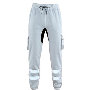 กางเกงทำงานสะท้อนแสงมีหลายกระเป๋ากางเกงเซฟตี้ด้านหน้าเรียบพิมพ์ลายโลโก้ตามสั่งสำหรับผู้ชาย - Product Image 3