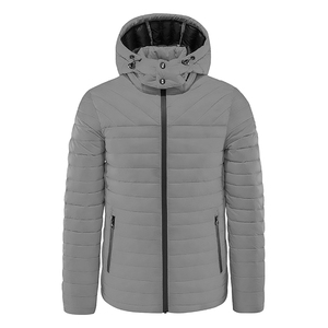 Chaqueta acolchada hecha a medida para hombre, fabricación profesional, cuello levantado y estampado de logotipo frontal, ropa de moda para exteriores - Product Image 1