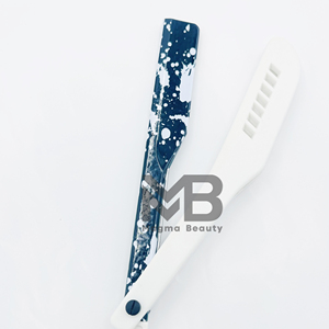 มีดโกนหนวดตรงสำหรับช่างตัดผม เครื่องมือโกนหนวดสำหรับผู้ชาย โกนแบบเปียก ตัดเส้นขอบเครา ใบมีดเปลี่ยนได้ ทนทานสูง - Product Image 5