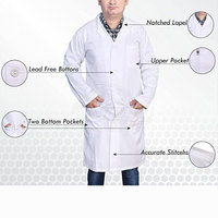 Blouse de laboratoire professionnelle pour médecin, 100% coton, écologique, séchage rapide, respirante, unisexe, uniforme de haute qualité