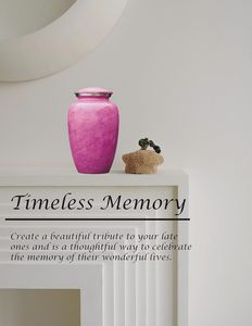 Adult Cremation Urns for Male/Female Funeral Urn for Human Ashes Decorative Urns for Ashes Large <b>Keepsake</b> <b>Box</b> (Pink) - Product Image 6