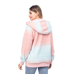 Sweat à capuche pour femme Hiver Tie Dye Warm Sherpa Cozy Fleece Hoodie Jackets - Product Image 6