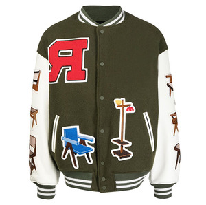 Drop Shoulder Oversized Vintage <b>Letter</b> Chenille Embroidery Letterman <b>Jacket</b> for <b>Men</b> Eco-Friendly Winter - Product Image 5