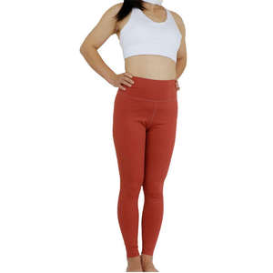 Pantalones de gimnasio de cintura alta para mujer, mallas de Yoga de compresión sin costuras en color sólido, ropa deportiva informal elástica delgada - Product Image 6