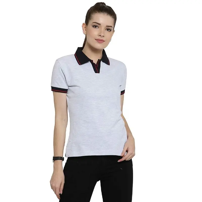 2022 Hot slim fit ladies polo T shirts short sleeve women polo shirts custom women polo shirts