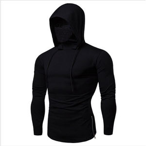 Sweat à capuche d'entraînement pour homme, hiver, fitness, surdimensionné, uni, fermeture éclair, 100% coton, vêtements de sport, manches longues - Product Image 5