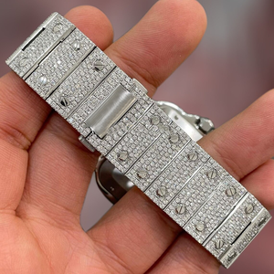 Reloj de lujo con diamantes ostentosos de gama alta VVS Moissanite Hip Hop Iced Acero inoxidable Mecánico Analógico ETA Cuadrado de moda - Product Image 2