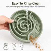 Bol d'alimentation lente personnalisé en silicone pour chien, tapis de léchage 3-en-1 pour animaux de compagnie, bol d'enrichissement pour aliments secs et humides, fournisseur OEM sous marque privée