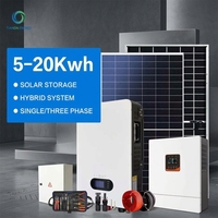 Sistem Tenaga Surya Off-Grid MPPT Lithium Ion LiFePO4 yang Aman 230V/380V 20KW Kit Panel Surya Rumah Panel Monokristalin Bifasial