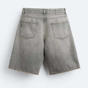 <b>Baggy</b> Denim <b>Shorts</b> for <b>Men</b> Hot Summer Boyfriend Jeans Jorts Printed Pattern Pocket Knitted High Street - Product Image 4