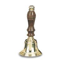 Campana de mano tradicional de latón pesado con mango artesanal adecuada para clases de yoga meditación y uso espiritual