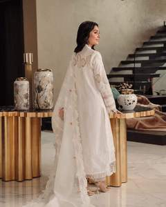 Indien pakistanais dernière mousseline de soie brodée Salwar Kameez avec maçonnerie lourde Collection de mariage de luxe vente chaude robe 0377 - Product Image 3