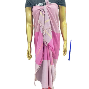 100% Cotton Fouta Pareo Shawl Customizable Sizes Vertical Woven Striped Design Packaged India Winter Silk <b>Scarf</b> for Summer - Product Image 1