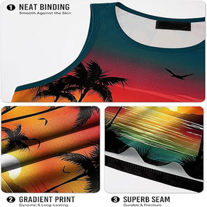 เสื้อกล้ามถักระบายอากาศสำหรับผู้ชายขนาดพลัสไซส์พร้อมช่องระบายอากาศ - Product Image 6
