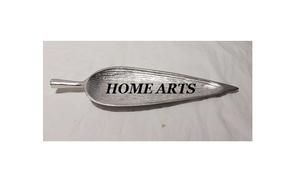 Plateau à dessert en aluminium de qualité supérieure, forme de feuille, couleur argent, plateau de service pour dattes à prix abordable - Product Image 5