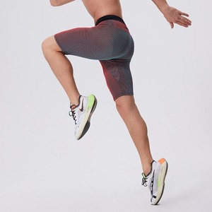 Shorts de sport pour homme à haute élasticité, couleur unie, séchage rapide, compression, personnalisables, taille mi-haute, pantalon d'entraînement pour marathon - Product Image 5