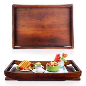 Wooden Eco-Friendly Serving Trays Luxury Serving Tray Cutout Serving Trays Handcrafted Dishwasher Safe Durable - Product Image 4