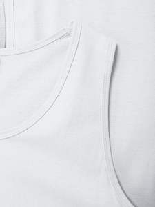 Camiseta sin mangas de verano con logo personalizado para hombre, cómoda, 100% poliéster, diseño de espalda en Y, de secado rápido, cuello en V, transpirable, para gimnasio, al por mayor, para correr - Product Image 5