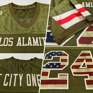 OEM al por mayor personalizado bandera americana uniformes de fútbol desgaste de alta calidad precio barato ropa de fútbol americano - Product Image 1