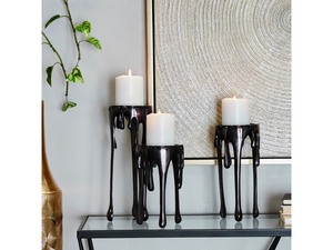 Handcrafted metal <b>candle</b> <b>holder</b> for elegant home interiors <b>tall</b> Metal <b>candle</b> <b>holder</b> for corner and hallway accents carved Metal - Product Image 2