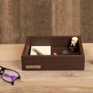 Asas de bandeja rectangular de cuero, bandejas decorativas clásicas ecológicas de alto estándar para servir, ventas de desayuno de alta calidad - Product Image 5