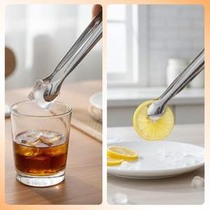 Herramientas de barra de acero inoxidable, accesorios de barra al por mayor, juego de herramientas para barman, suministros de bar, pinzas para cubitos de hielo, grado alimenticio - Product Image 3
