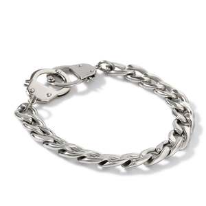 Bracelet à breloques en acier inoxydable Jeulia pour homme, design menottes - Style géométrique classique vintage - Product Image 2