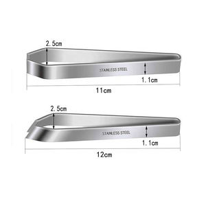 คีมคีบปลากระดูกปลาแหนบแบนและเอียงทำจากสเตนเลสแบบมืออาชีพ10ชิ้น - Product Image 1