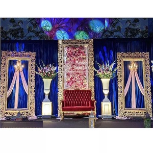 เฟรมสำหรับเวทีงานแต่งที่ดีงาม,เฟรมฉากหลังสำหรับงานแต่งงานแบบราชวงศ์อินเดียกรอบ FRP สำหรับตกแต่งงานแต่งงานสีทอง - Product Image 1
