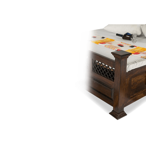 Juego de dormitorio reclinable antiguo con cama Jali de madera maciza de estilo francés con suavidad y almacenamiento para el hogar, granja, Hotel y apartamento - Product Image 4