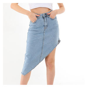 New Design 100% Cotton Denim Breathable Button Ladies Natural Waist <b>Y2K</b> Style <b>Mini</b> Length Casual <b>Skirt</b> - Product Image 1