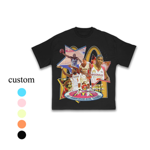 Venta al por mayor Oem Brand Dtg Print Logo Custom Designer Heavyweight 230-250 Gsm Plus Size Streetwear Camiseta de alta calidad para hombres - Product Image 1