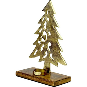 Modern Gold <b>Star</b> Holder Natural Wooden Base Perfect Tabletop Decoration For <b>Christmas</b> And Decorative Home Decor Excellent Price - Product Image 2