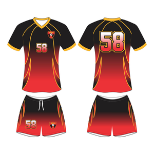 Maillot de football personnalisé à faible MOQ avec nom/numéro d'équipe, sublimé, fabriqué en tissu 100 % polyester respirant, inclut chaussettes et sac - Product Image 5