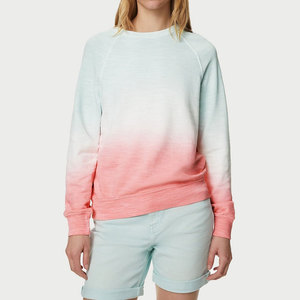Sudadera de invierno con estampado de logotipo personalizado para mujer, 100% algodón, cuello levantado, informal, blanco, cuello redondo, diseño frontal para ropa de calle - Product Image 5