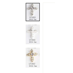 Ciondolo e Charm a Croce Arrotondata con Perla - Product Image 1