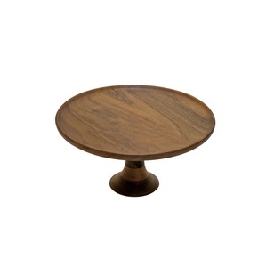 Soporte de pastel redondo de madera real de alta calidad, pieza de servicio de estilo Ins para decoración de hogar y restaurante, soporte de madera de alta calidad - Product Image 1