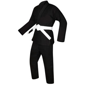 Uniforme de Karate para Adultos Unisex, Color Negro, Cómodo, Transpirable, de Secado Rápido, Estampado en Sarga/Lona - Product Image 1